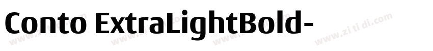 Conto ExtraLightBold字体转换 Conto ExtraLightBold字体转换